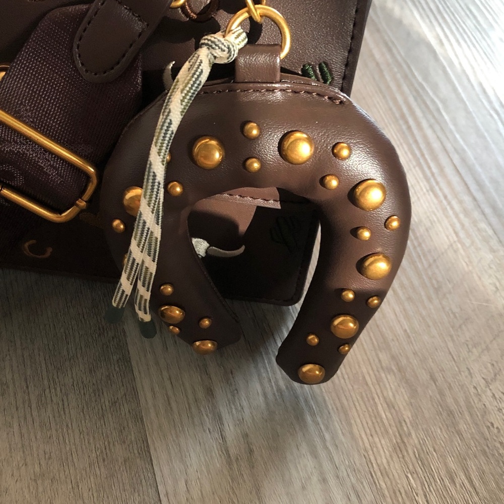 Betsey Johnson Brown Embroidered Western Icons Top Handle Crossbody Bag NWT - Picture 15 of 16